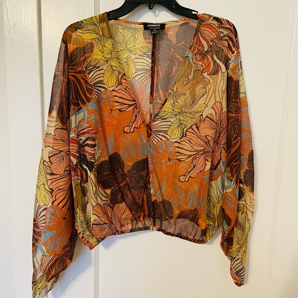Hommage Long sleeve Blouse Size Large